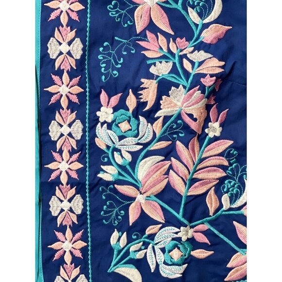 LA BELLUM HILLARY SCOTT Embroidered Short‎ Jacket Women's 1X Cobalt Multi NWT - Picture 6 of 15